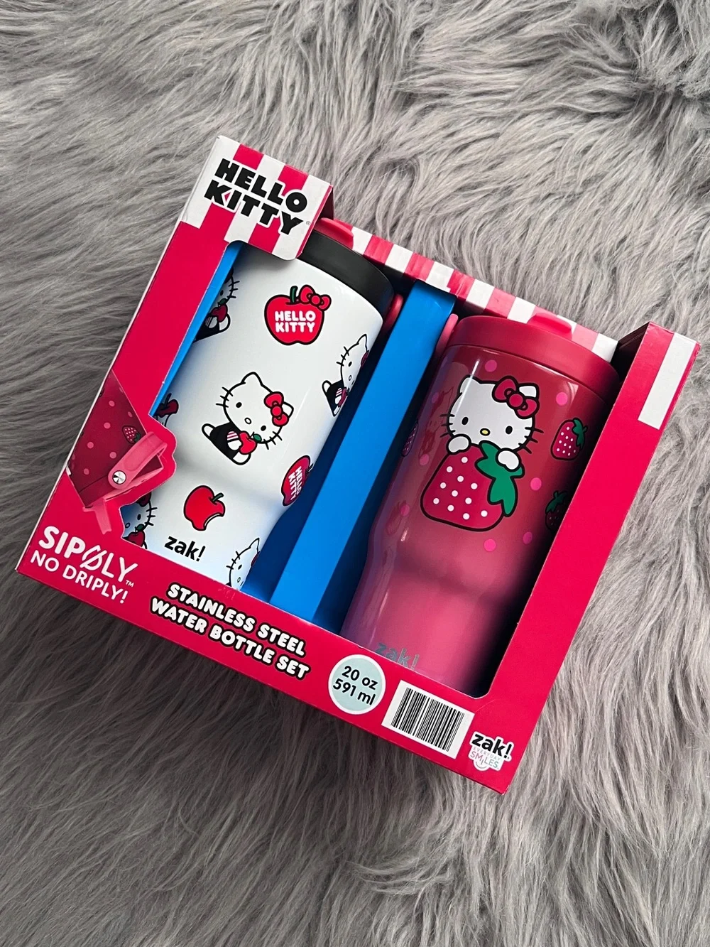 Hello Kitty Stainless Steel Water Bottle Set new in box.